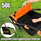 IronMax 13Amp Corded Scarifier 15" Electric Lawn Dethatcher w/50L Collection Bag Orange