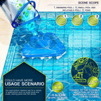 LANCHEZ Cordless Pool Vacuum with Strong Suction, Handheld Rechargeable Swimming Pool Cleaner with Powerful Suction up to 17.5 GPM for Inground and Above Ground Pools, Hot Tubs