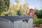 Keter Store-It-Out Prime 4.3 x 3.7 ft. Outdoor Resin Storage Shed with Easy Lift Hinges, Perfect for Yard Tools, Pool Toys and Garden Accessories, Grey
