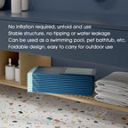 Foldable Swimming Pool, Large Non-Inflatable Outdoor Pools for Kids Adults Above Ground Pools, 116in