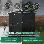Clouddwell 6 ft. x 4 ft. Outdoor Storage Shed, Metal Garden Shed with Lockable Doors & Sloped Roof for Backyard, Patio, Poolside