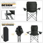 MADOG Set of 3 Camping Tent + Chairs, 4 Person Dome Tent and 2 Foldable Camping Chairs Combo with Cooler Bag and Cup Holder for Backpacking Hiking Traveling, Blue
