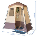 Ozark Trail 2-Room Shower & Utility Tent Combo Includes 5-Gallon Water Container, Easy Setup, Maximum Occupancy Is 2. Khaki Colour.
