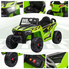 TOBBI 12V Kids Electric off-Road UTV Truck Car Battery Powered Ride on Toys for Girls with LED Headlights, Music, Horn
