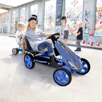 Hauck Speedster Pedal Go Kart w/ Adjustable Bucket Seat for Kids Ages 4 to 8, Fire Rescue