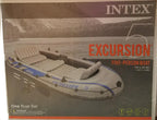 Intex Excursion 5, 5-Person Inflatable Boat Set with Aluminum Oars and High O...