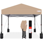 Best Choice Products 12x12ft Easy Setup Pop Up Canopy w/ 1-Button Setup, Wheeled Case, 4 Weight Bags - Navy Blue
