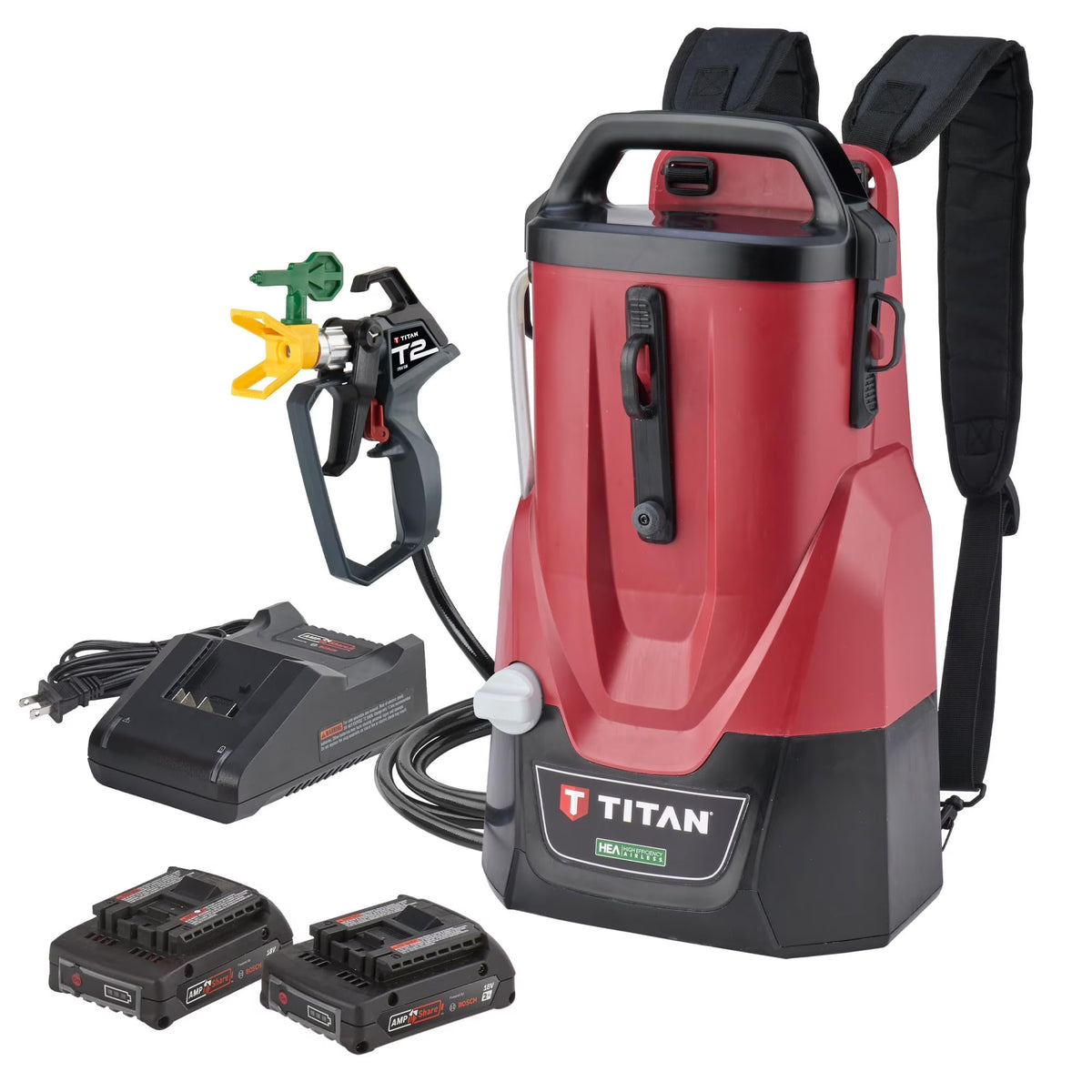 Titan 2441251 ControlMax 1650 18V Cordless High Efficiency Airless Paint Sprayer, HEA Technology Decrease Overspray by up to 55%, Cordless Allows You to go Anywhere