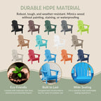 Westintrends Outdoor Folding HDPE Adirondack Chair, Patio Seat, Weather Resistant, Dark Brown