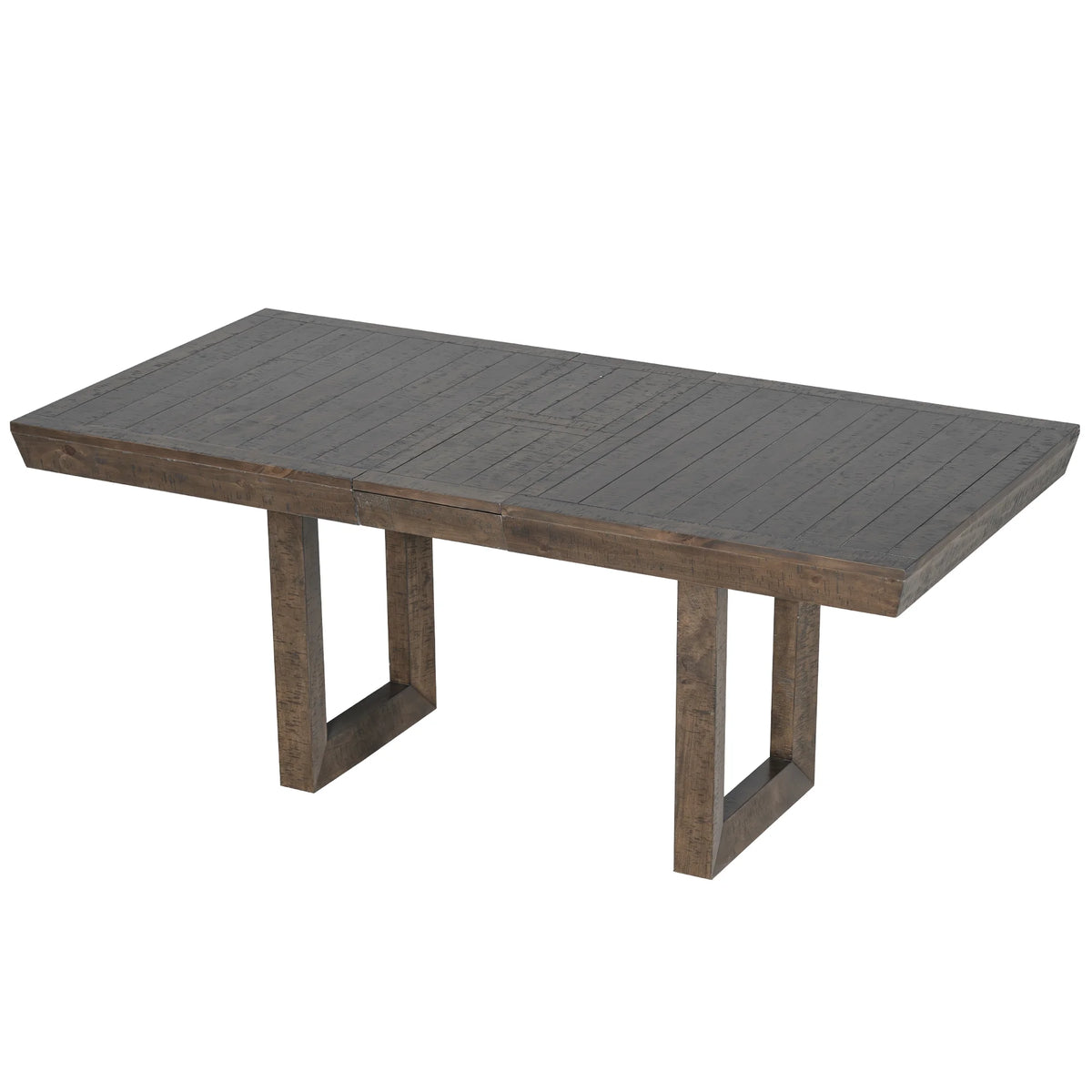 Harper & Bright Designs Farmhouse 7 Pieces Extendable Dining Table Set for 6, Solid Wood Kitchen Table with Butterfly Leaf and 6 Upholstered Chairs, Brown