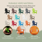 Westintrends Outdoor Folding HDPE Adirondack Chair, Patio Seat, Weather Resistant, Dark Brown