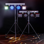 DJ Lights with Stand, 24PCS+8PCS RGBW Party Bar Light Set,Sound Activated LED Stage Lighting for Disco Wedding Halloween Christmas