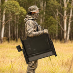 Danrelax 360�� Silent Camo Hunting Blind Chair, Armrests, Side Pouch, Telescopic Legs