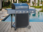 Kenmore BBQ Propane Gas Grill - 5 Burners with Side Burner & Searing Zone, 644 Sq. In. Stainless Steel Grill, 66,000 BTU, Ideal for Outdoor Cooking, Patio & Backyard, Black
