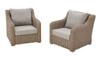 Better Homes & Gardens Bellamy  2-Pack Outdoor Wicker Club Lounge Patio Chairs, Dark Brown
