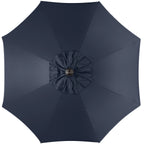 Safavieh Venice 9' Market Crank Tilt Patio Umbrella, Navy/White