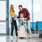22 Inch TSA Lock Luggage with for Kids& Adult,Check in Lockable Spinner Wheels Free Luggage Cover and Safety Seatbelt Travel Suitcase