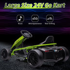 Kojooin Go Kart for Kids,24V Battery 300WX2 Motors Pedal On Foot Go Cart,8MPH High Speed Drifting Car with Slow Start Function,Rose red