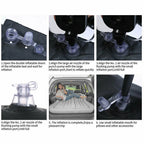 Auto Car Air Mattress Travel Bed PVC Flocking Inflatable Camping Bed with 2 Pillows