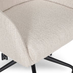 Better Homes & Gardens Juliet Office Chair, Ivory Boucle and Matte Black