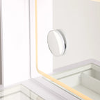 Better Homes & Gardens Lillian Vanity Desk with LED Lighted Mirror, White Finish