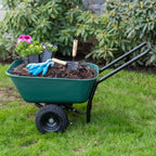 Garden Star Dual-Wheel, Poly Tray Garden Barrow Wheelbarrow