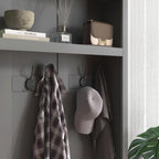 HOMCOM Hall Tree, Entryway Bench w/ Coat Rack, Shoe Cabinet, Black