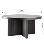 Better Homes & Gardens Lillian Fluted Coffee Table, Natural Pine Finish