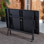 SAFAVIEH Outdoor Collection Akita Folding Table Black
