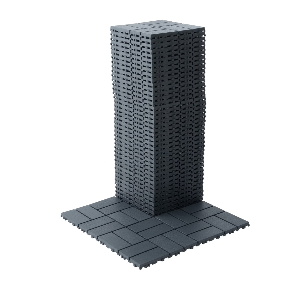 44PCS Plastic Interlocking Deck Tiles,Patio Deck Tiles,12"x12" Square Waterproof Outdoor