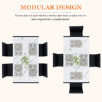 5 Piece Dining Room Table Set, Modern Dining Table Sets with Gray Velvet Upholstered Chairs for 4, Faux Marble Pattern Rectangle Kitchen Table Set for Bar Living Room Breakfast Nook Small Space