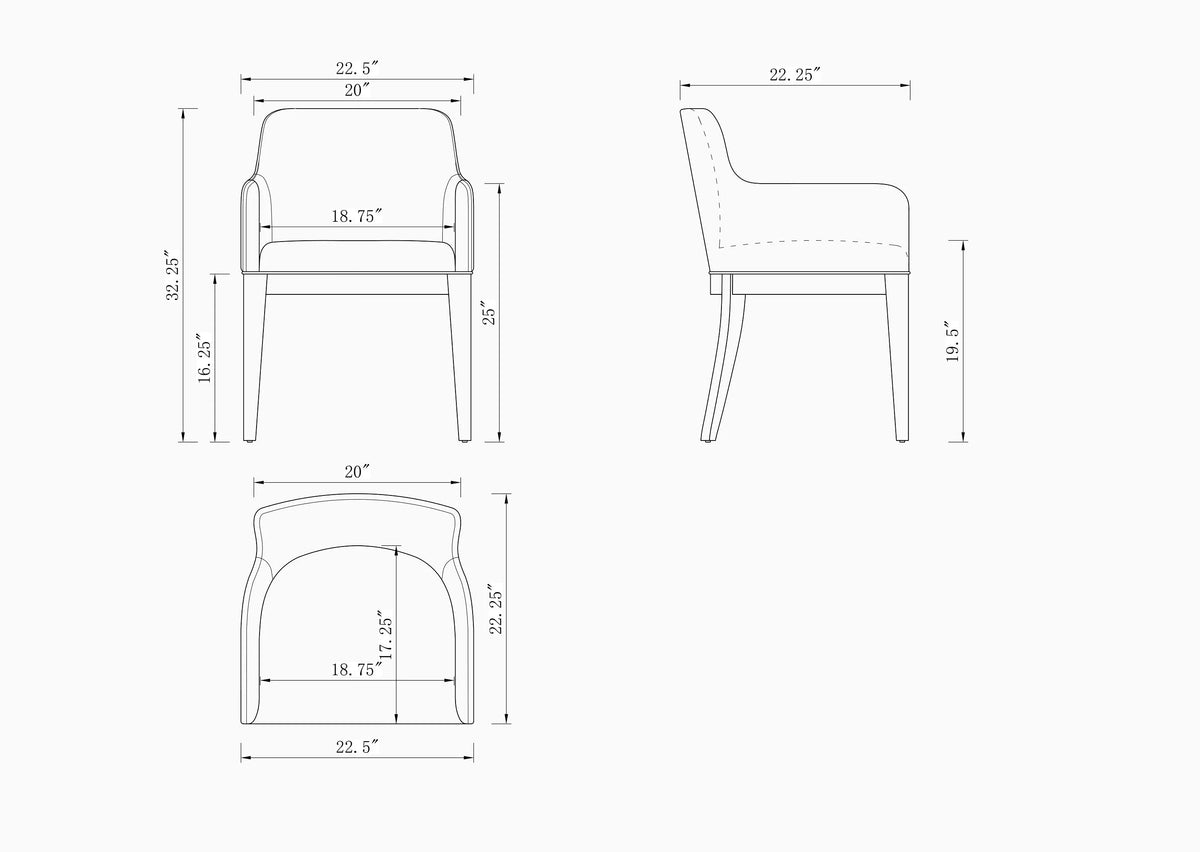 Gansevoort Modern Faux Leather Dining Armchair