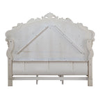Acme Gorsedd Queen Bed in Cream Fabric and Golden Ivory