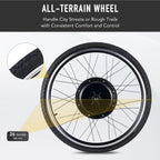 Viribus Electric Bike Conversion Kit 26" Rear Wheel 1000W Hub Motor LCD eBike DIY Set