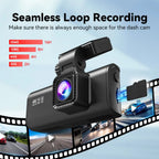 REDTIGER Dash Cam Front and Rear, Dash Cam 4K with WiFi & GPS, 4K/2.5K Front+1080P Rear Dashcam, Dash Camera with Night Vision, 3.18'' LCD Screen, Loop Recording, Black