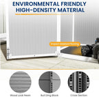 ECOPATIO Outdoor Storage Shed 41 Cu Ft Weather Resistant Resin with Floor Gray