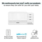 Carter-s by DaVinci Colby 4-in-1 Convertible Crib &amp; Changer Combo in White