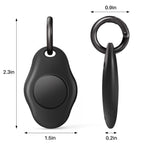 [4 Pack] AirTag Holder Keychain, IPX7 Waterproof Protective Air Tag Holder, Dropproof AirTag Keychain Cover, Full-Body Shockproof, Anti-Scratch, AirTag Case for Keys, Black
