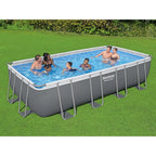 Bestway 24' x 12' x 52" Rectangular Frame Above Ground Swimming Pool Set