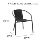 Gaildon Pack Medium Brown Rattan Indoor-Outdoor Restaurant Stack Chair | Versatile and Stylish Seating