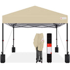 Best Choice Products 12x12ft Easy Setup Pop Up Canopy w/ 1-Button Setup, Wheeled Case, 4 Weight Bags - Navy Blue