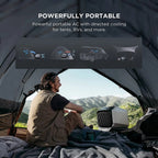 EF EcoFlow WAVE 3 Portable Air Conditioner with Add-on Battery, 1800W/6100 BTU Cooling and 2000W/6800 BTU Heating, 1000W Fast Charging in 75 mins, 8H Wireless Running, APP Control, for camping, RVs
