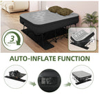 Uforic Inflatable Queen Air Mattress with Built-in Pump, Frame, Velvet Surface & Portable Storage Case, Khaki