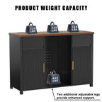Coffee Bar Cabinet with Fridge Space, Mini Fridge Cabinet��Buffet Sideboard��53.2"L