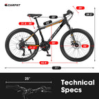 26 inch Mountain Bike for Men, Adult Mens Bike with 21 Speed & Disc Brakes