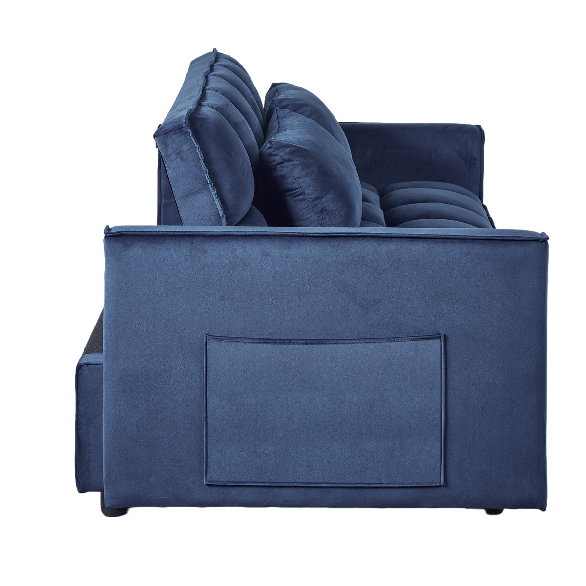 Gewnee 55'' Modern Convertible Velvet Sofa Bed with Pull-Out Twin Bed, Adjustable Backrest for Living Room, Office (Dark Gray)