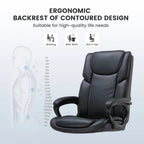 Mainstays Executive Ergonomic High Back Leather Home Office Desk Chair, Black