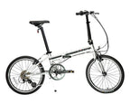 ZiZZO Liberte 8-Speed 20" Wheel, Aluminum Folding Road Bicycle for All Genders, Silver and Black
