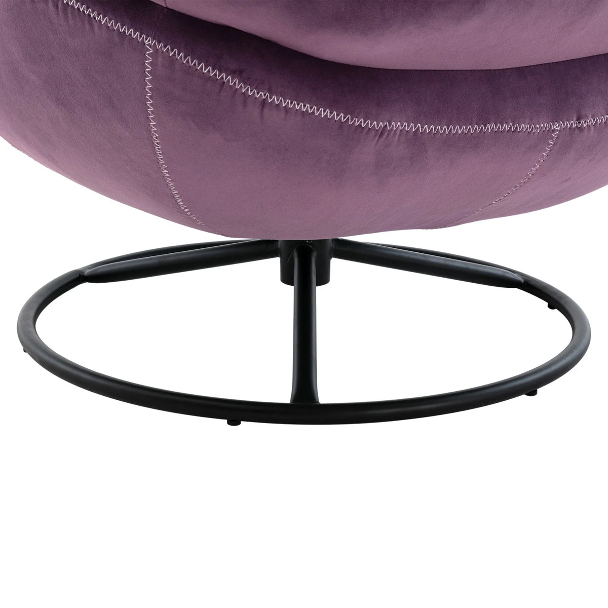 Velvet Swivel Accent Chair with Ottoman, Modern Chaise Lounge Chair with Metal Frame and Footstool, Comfy Armchair Reading Chair for Living Room Bedroom Office,Blue