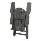 Westintrends Outdoor Folding HDPE Adirondack Chair, Patio Seat, Weather Resistant, Dark Brown